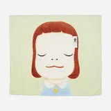 WOW (Works on Whatever) Project Beach Towel by Yoshitomo Nara, 2010, digital print on brushed cotton towel, sold Sep 2020