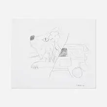 Untitled by Robert Nava, 2018, graphite on paper, sold Sep 2020