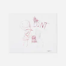 Untitled (Don't) by Robert Nava, 2018, graphite and ink on paper, sold Sep 2020