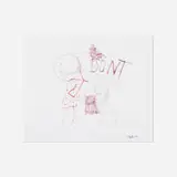 Robert Nava, Untitled (Don't), 2018, graphite and ink on paper