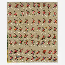 Devin Troy Strother, 72 Michael Jordans on Linen, 2015, mixed media on linen