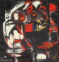Tom Lindhardt, Untitled, 1935, oil on board 68 x 68cm .