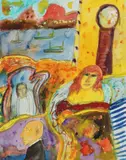 John Bellany, Untitled, watercolour and pencil 38.3 x 28.7cm Provenance: Gardiner Houlgate