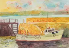 Untitled by John Bellany, watercolour 56 x 76cm ., sold Oct 2021