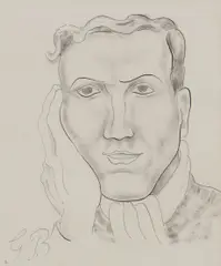 Jessica Dismorr, Untitled, pen and ink 32 x 26cm Provenance: With Abbott & Holder