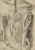 Laura Knight, Untitled, charcoal 36 x 26cm Provenance: Farm House