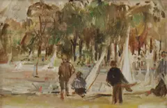 Elinor Bellingham-Smith, Untitled, Kensington Gardens oil on panel 16.2 x 23.3cm Provenance: Christie's London