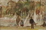 Elinor Bellingham-Smith, Untitled, Kensington Gardens oil on panel 16.2 x 23.3cm Provenance: Christie's London