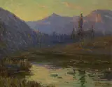 Benjamin Brown, Summer Stream at Sunset, oil on canvas