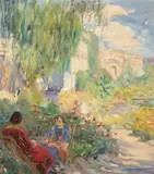 Joseph Kleitsch, A Conversation in a Mission Garden