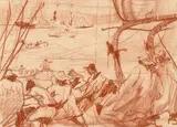 Armin Carl Hansen, Stand By, conté crayon on paper