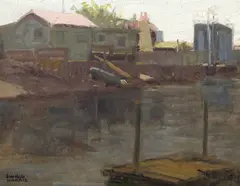 Bay Reflections by Sam Hyde Harris, oil on canvas, sold Dec 2007