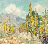 Anni von Westrum Baldaugh, The Country, oil on board