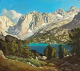 Robert Clunie, Evening and Autumn, 5th Lake in the North Palisades Region above Big Pine, 1954, oil on canvas