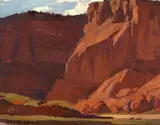 Canyon de Chelly by Edgar Alwin Payne, oil on canvas on board, sold Dec 2007