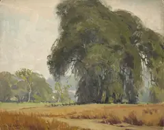 Karl Albert, Live Oak Trees, 1947, oil on masonite