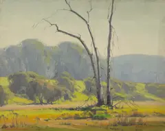 Karl Albert, Sycamore Trees in Arroyo Seco, 1949, oil on canvas board