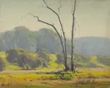 Karl Albert, Sycamore Trees in Arroyo Seco, 1949, oil on canvas board