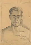 Robert Lee Eskridge, A Portrait of Emile Marae a Tai Gauguin, pencil on paper