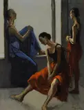 Moses Soyer, Dancers against a Window