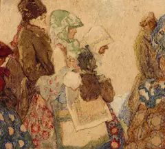 Wedding Procession by Dan Sayre Groesbeck, oil on board, sold Dec 2007