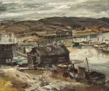 Maurice Logan, Storm over Clark's Cove, oil on canvas