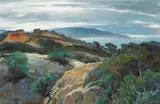 Emil Kosa Jr., La Jolla Bay as seen from Torrey Pines Reserve