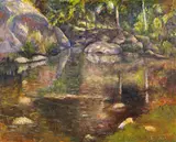 John A. Dominique, Matilija Creek, 1968, oil on canvas