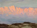 Jean Mannheim, Coachella Early Morning, oil on masonite
