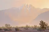 John William Hilton, Mt. San Jacinto at Dusk, oil on masonite