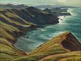 Ray Strong, North of the Golden Gate, oil on canvas