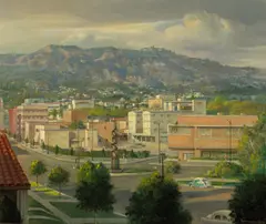 Innocenzo Daraio, Beverly Drive, Beverly Hills, oil on canvas