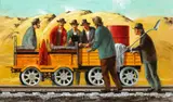Edwin L. Fulwider, A Speeder and Workers (No. 8901), oil on masonite