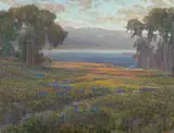 William Dorsey, California Wildflowers along the Coast, oil on canvas