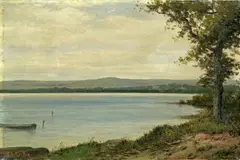Thomas Bailey Griffin, View of Budd Lake, New Jersey, oil on canvas