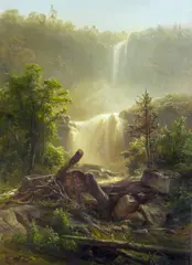 Kaaterskill Falls by Hermann Fuechsel, oil on canvas, sold Nov 2007