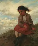 John George Brown, Girl on Hillside