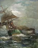 James Gale Tyler, Ship at Sea