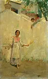 Charles X. Harris, Woolwinder Capri, oil on panel