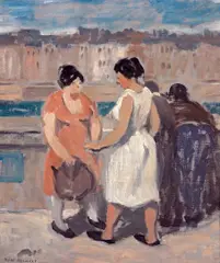 By the Seine by Robert Spencer, oil on canvas, sold Nov 2007
