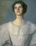 Charles Courtney Curran, Portrait of a Woman in a White Dress
