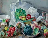 Martha Walter, Still Life of Fruit and Vegetables on a Table