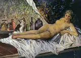 John R. Grabach, Reclining Nude with a Cat