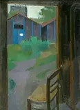 Boris Solotareff, View through a Doorway, oil on canvas