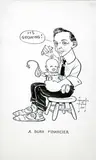 Norman Rockwell, A Born Financier, ink on paper