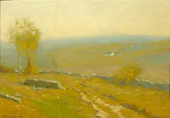 Mohawk Valley by Bruce Crane, oil on canvas on board, sold Aug 2007