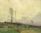 Chauncey Foster Ryder, Summer Landscape with a Farm in the distance