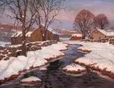 Robert Emmett Owen, Winter Stream at Sunset