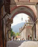 Paul Strisik, A Taxco Portal, 1961, oil on canvas