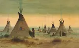 A. D. M. Cooper, Indian Encampment, 1910, oil on canvas